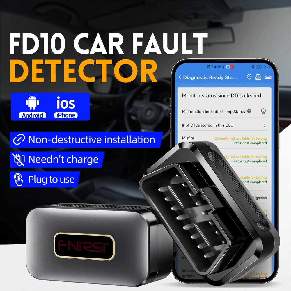 FNIRSI διαγνωστικό αυτοκινήτου OBD II FD10, Bluetooth - Image 4
