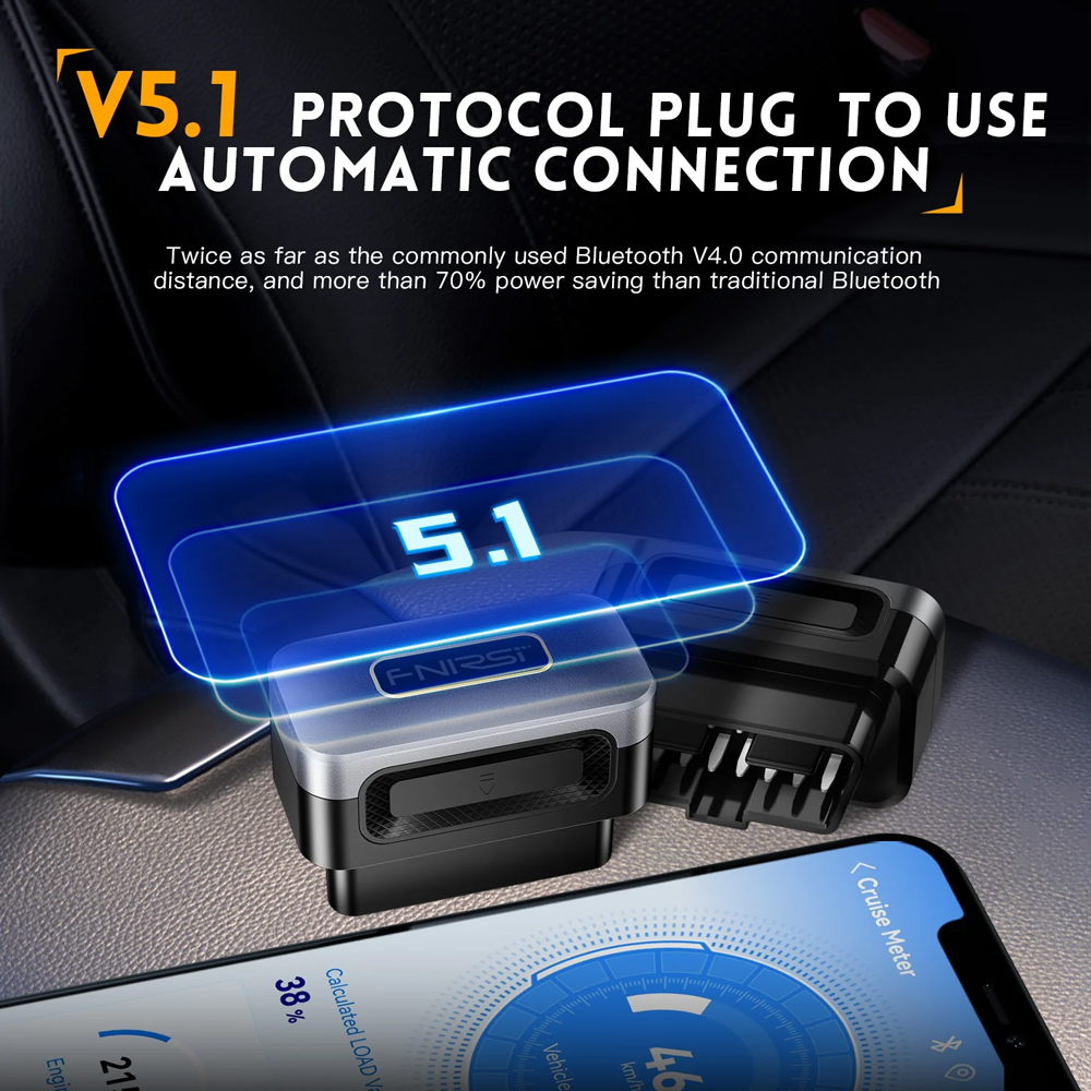 FNIRSI διαγνωστικό αυτοκινήτου OBD II FD10, Bluetooth - Image 5