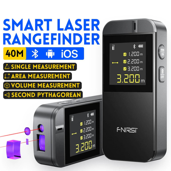 Alternative view of FNIRSI laser μετρητής απόστασης IR40, επαναφορτιζόμενος, 40m