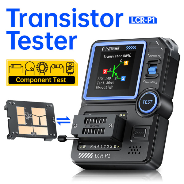 Alternative view of FNIRSI transistor tester LCR-P1, επαναφορτιζόμενο