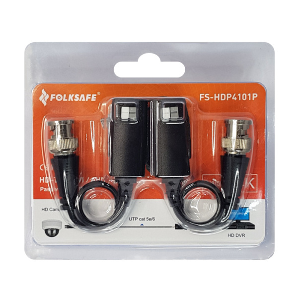 Alternative view of FOLKSAFE παθητικό Video Balun FS-HDP4101P για κάμερες