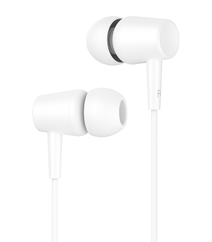 CELEBRAT earphones με μικρόφωνο G13, 3.5mm σύνδεση, Φ10mm, 1.2m, λευκό - Image 2