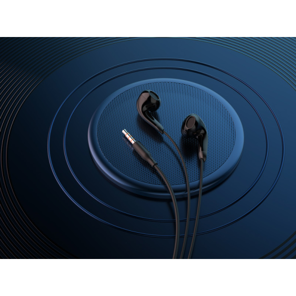 Alternative view of CELEBRAT earphones με μικρόφωνο G27, 3.5mm σύνδεση, Φ14mm, 1.2m, μαύρα