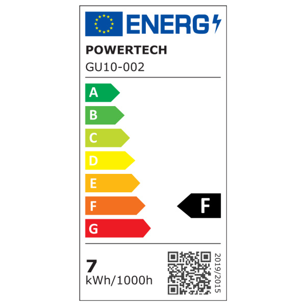 Alternative view of POWERTECH LED λάμπα spot GU10-002, 7W, 4000K, GU10, Samsung LED