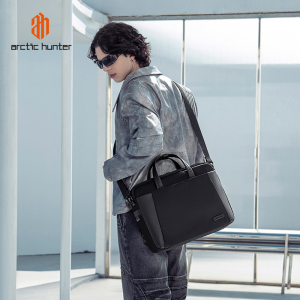 Alternative view of ARCTIC HUNTER τσάντα ώμου GWB00848 με θήκη laptop 15.6", 9L, μαύρη