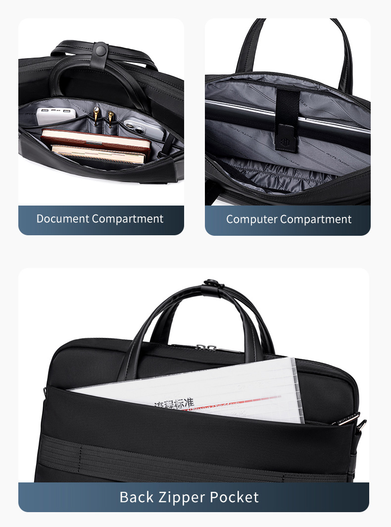 ARCTIC HUNTER τσάντα ώμου GWB00848 με θήκη laptop 15.6", 9L, μαύρη - Image 4