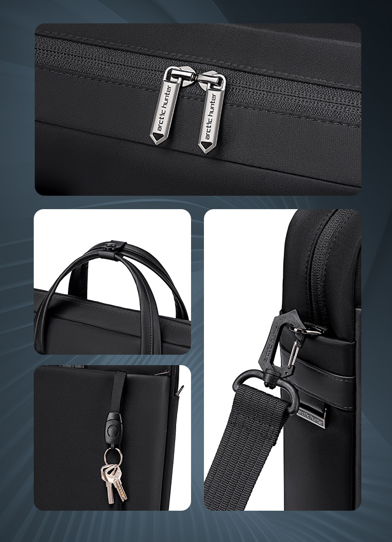 ARCTIC HUNTER τσάντα ώμου GWB00848 με θήκη laptop 15.6", 9L, μαύρη - Image 6
