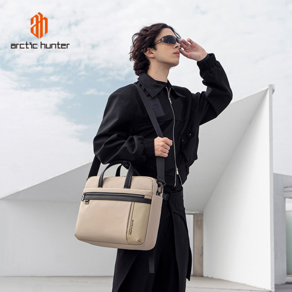 Alternative view of ARCTIC HUNTER τσάντα ώμου GWB00849 με θήκη laptop 15.6", 14L, χακί