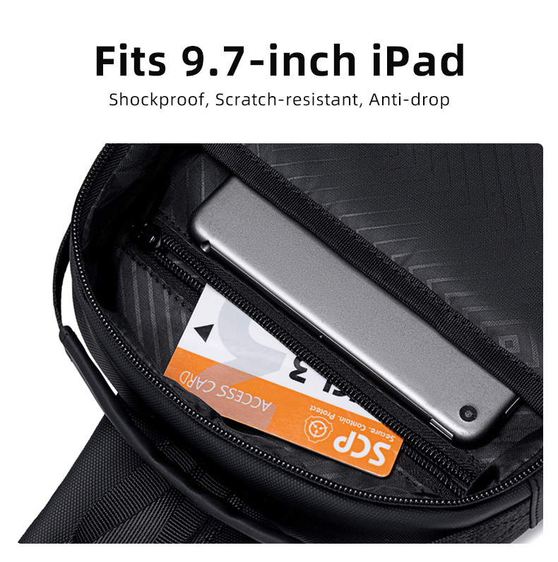 GOLDEN WOLF τσάντα Crossbody GXB00725, 4L, μαύρη - Image 4