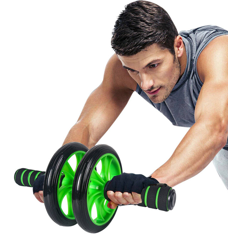 Ρόδα κοιλιακών AB Wheel GYM-0001, μαύρο-πράσινο - Image 2