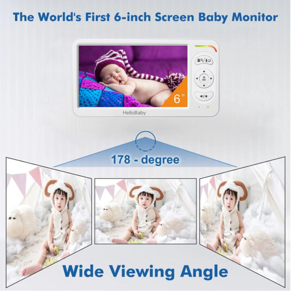 Alternative view of HELLOBABY ενδοεπικοινωνία μωρού HB6364 με κάμερα & οθόνη 6", 720p, PTZ