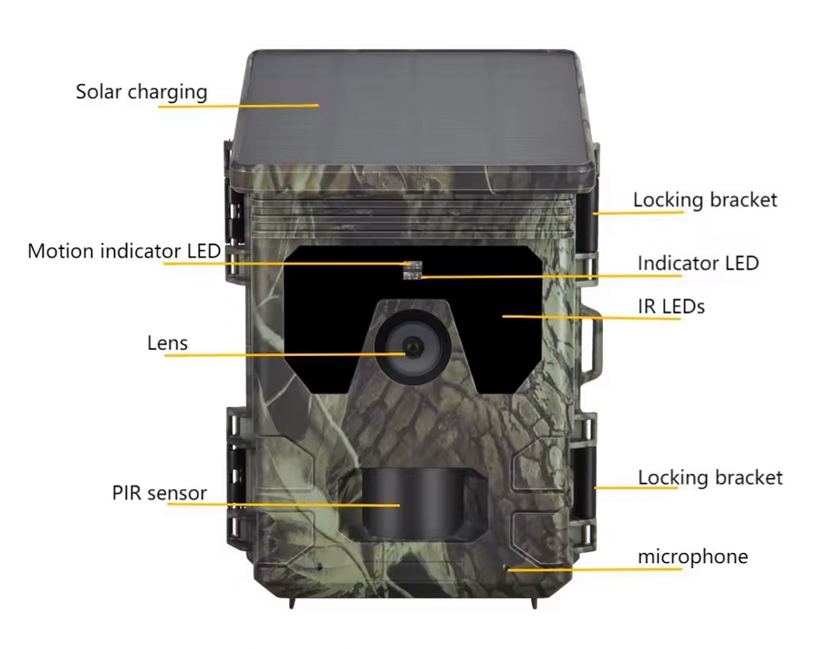 SUNTEK smart ηλιακή κάμερα κυνηγού HC-600PRO, PIR, 4G, 30MP/2K, SD, IP65 - Image 6
