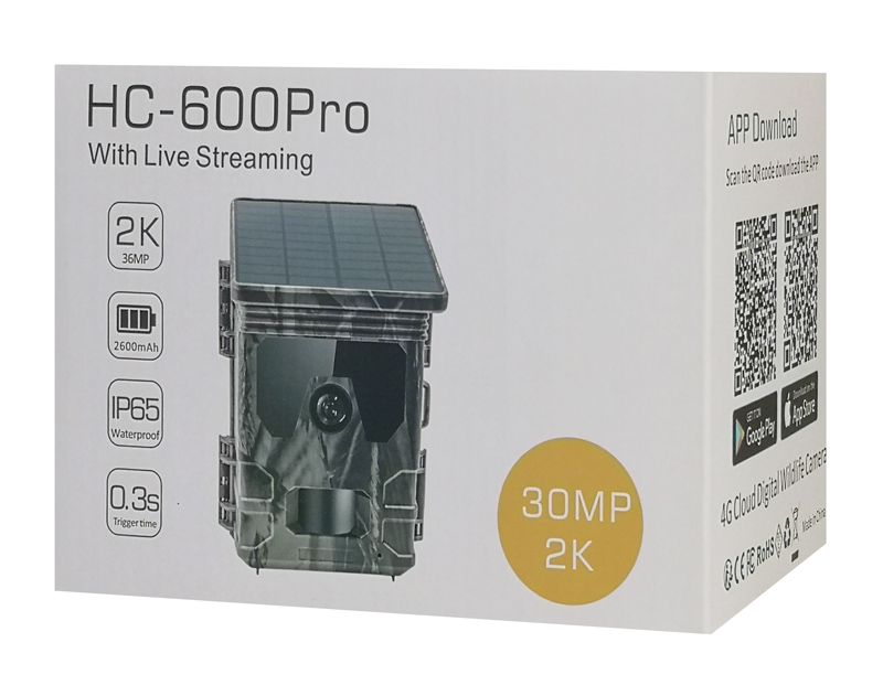 SUNTEK smart ηλιακή κάμερα κυνηγού HC-600PRO, PIR, 4G, 30MP/2K, SD, IP65 - Image 8