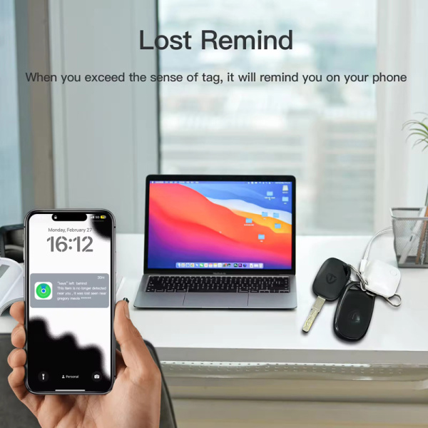 Alternative view of HAVEDEER smart tag ITAG03 για iOS συσκευές, Bluetooth tracker, λευκό