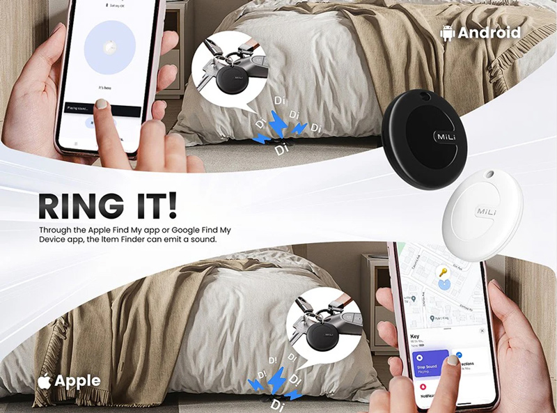 MILI smart tag MiTag Duo για iOS & Android συσκευές, Bluetooth tracker, μαύρο - Image 3