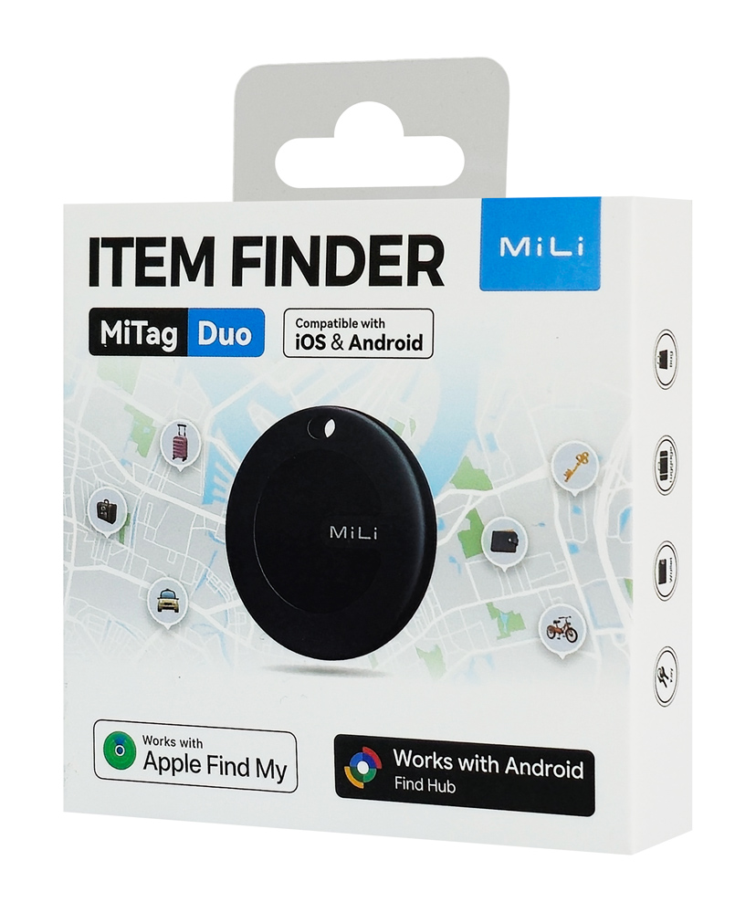 MILI smart tag MiTag Duo για iOS & Android συσκευές, Bluetooth tracker, μαύρο - Image 5