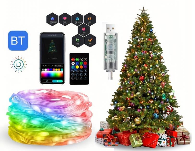 POWERTECH smart LED καλωδιοταινία HLL-0132, RGB, IP44, Bluetooth, 15m - Image 3