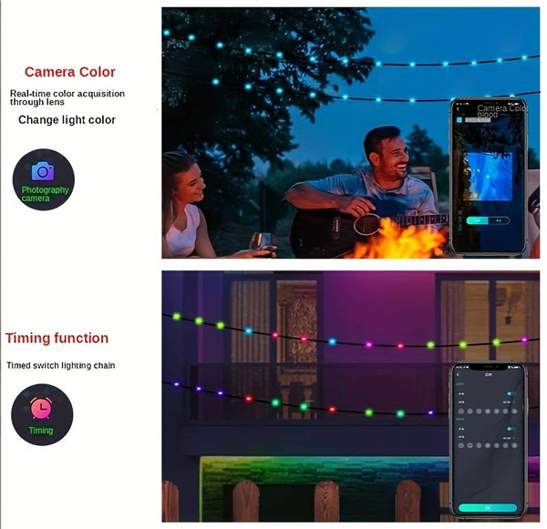 POWERTECH smart LED καλωδιοταινία HLL-0132, RGB, IP44, Bluetooth, 15m - Image 7