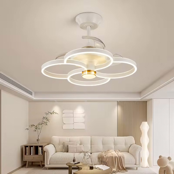 Alternative view of POWERTECH ανεμιστήρας οροφής HLL-0147 με LED φως, 120W, Φ65x45cm, λευκός
