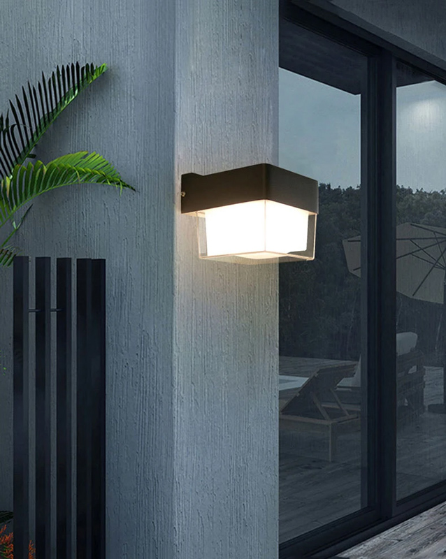 POWERTECH LED φωτιστικό τοίχου HLL-0157, 7W, 4000K, 560lm, IP65, μαύρο - Image 2