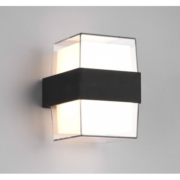 Alternative view of POWERTECH LED φωτιστικό τοίχου HLL-0159, 14W, 4000K, 1190lm, IP65, μαύρο