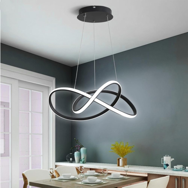 Alternative view of POWERTECH LED φωτιστικό οροφής HLL-0180, 50W, 4000K, Φ60cm x 120cm, μαύρο