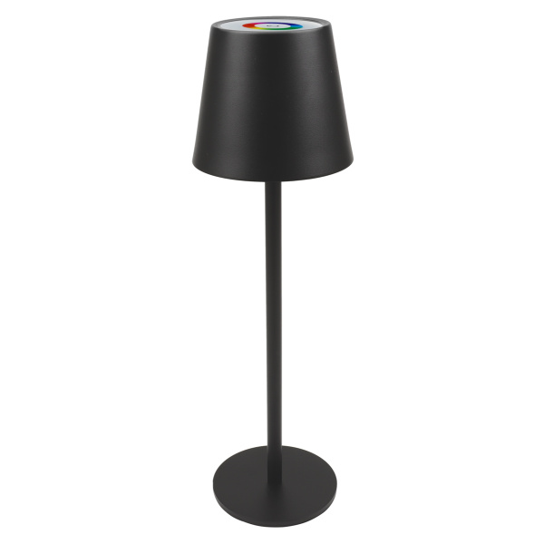 POWERTECH LED επιτραπέζιο φωτιστικό HLL-0195, RGB, ρυθμιζόμενο, επαναφορτιζόμενο, μαύρο