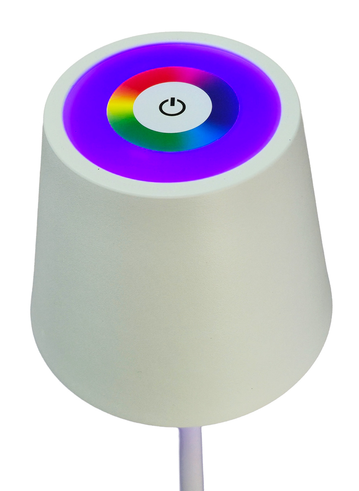 POWERTECH LED επιτραπέζιο φωτιστικό HLL-0196, RGB, ρυθμιζόμενο, επαναφορτιζόμενο, λευκό - Image 3