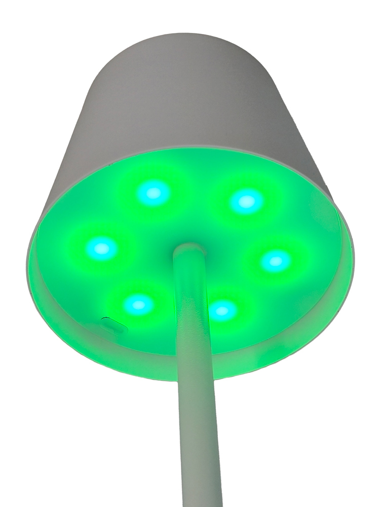 POWERTECH LED επιτραπέζιο φωτιστικό HLL-0196, RGB, ρυθμιζόμενο, επαναφορτιζόμενο, λευκό - Image 4