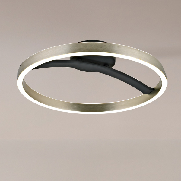 Alternative view of POWERTECH LED φωτιστικό οροφής HLL-0200, 29W, 4000K, Φ38x10cm, ασημί/μαύρο