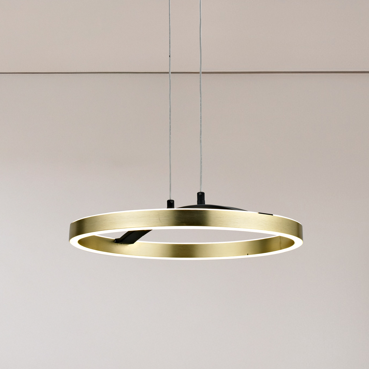 POWERTECH LED φωτιστικό οροφής HLL-0201, 29W, 4000K, Φ38x120cm, χρυσό/μαύρο - Image 2