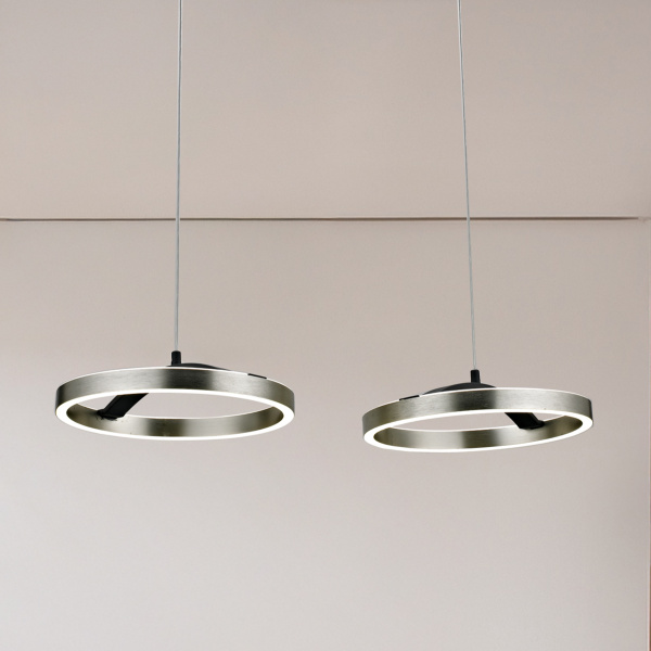 Alternative view of POWERTECH LED φωτιστικό οροφής HLL-0203, 42W, 4000K, 70x30x120cm, ασημί/μαύρο