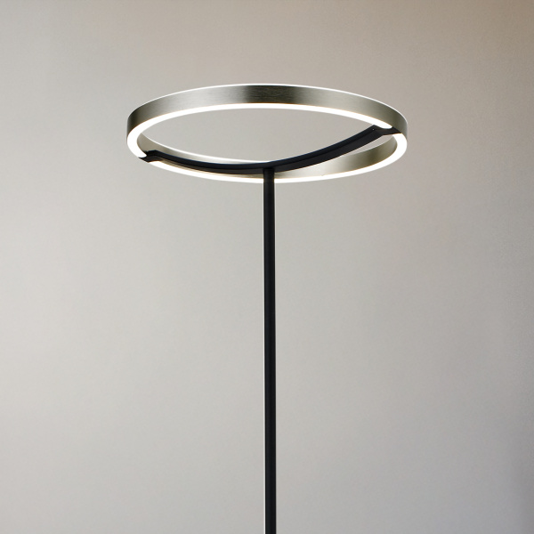 Alternative view of POWERTECH LED φωτιστικό δαπέδου HLL-0204, 42W, 4000K, Φ38x157cm, ασημί/μαύρο