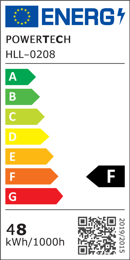 POWERTECH LED φωτιστικό οροφής HLL-0208, 48W, 4000K, Φ50cm x 120cm, χρυσό - Image 5