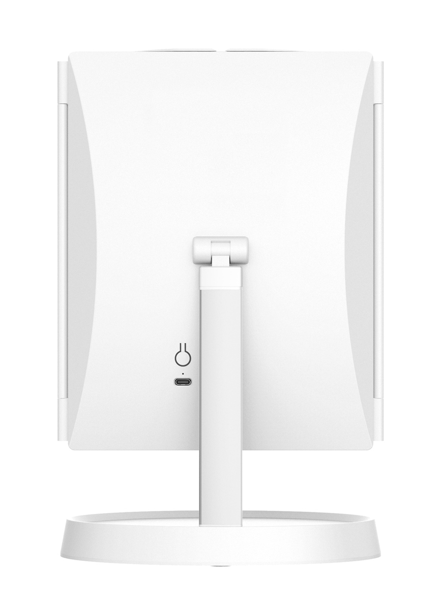 HOME USE επιτραπέζιος καθρέφτης HUH-0183, LED φως, 1x/2x/3x zoom, 2000mAh, λευκός - Image 5