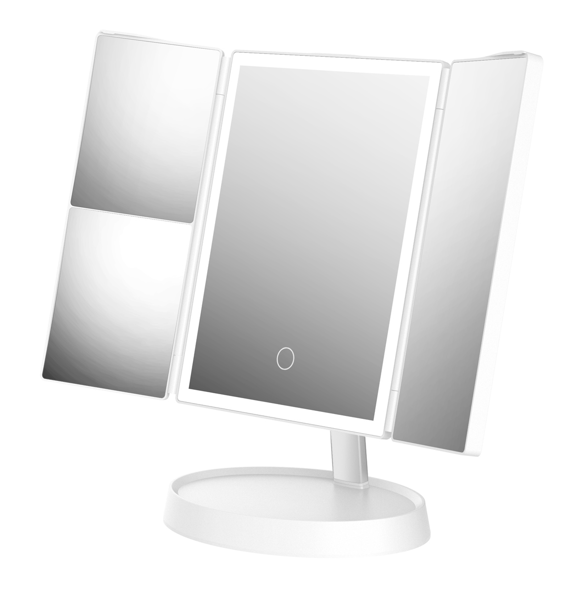 HOME USE επιτραπέζιος καθρέφτης HUH-0183, LED φως, 1x/2x/3x zoom, 2000mAh, λευκός - Image 6