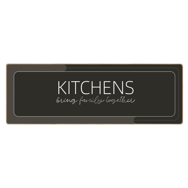 HOME USE πατάκι κουζίνας HUH-0217, αντιολισθητικό, υφασμάτινο, 150x50cm, 3.5mm πάχος, καφέ
