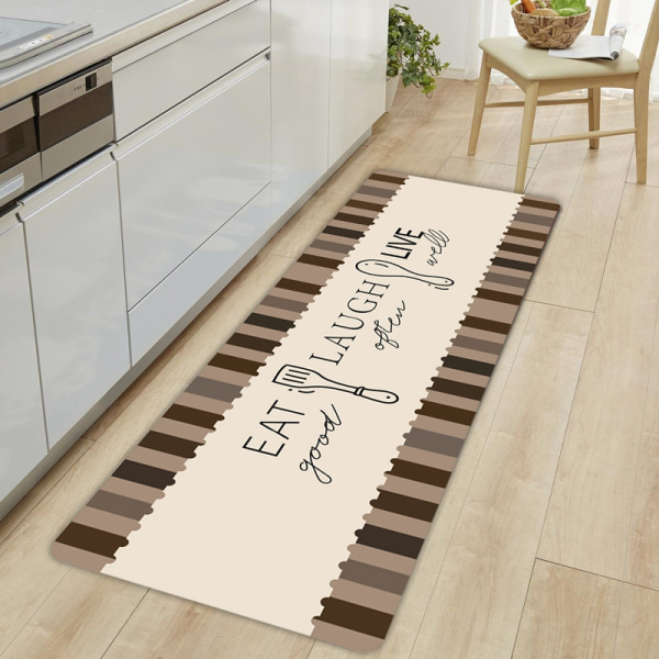 Alternative view of HOME USE πατάκι κουζίνας HUH-0219, αντιολισθητικό, 150x50cm, 3.5mm πάχος, καφέ