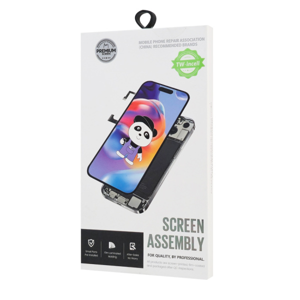 Alternative view of TW INCELL LCD για iPhone 14 Pro Max, camera-sensor ring, earmesh, μαύρη