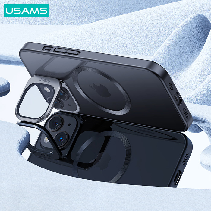 USAMS θήκη Geying US-BH856 για iPhone 15 Plus, διάφανη/μπλε - Image 3