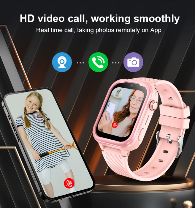 INTIME GPS smartwatch για παιδιά IT-062, 1.85", κάμερα, 4G, IPX7, μπλε - Image 4