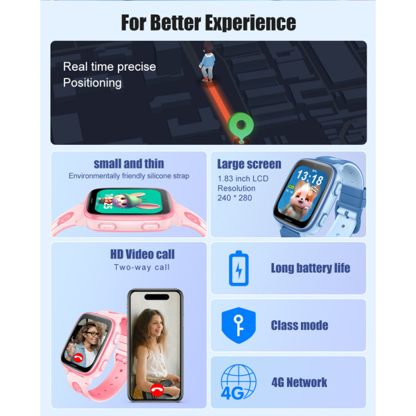 Alternative view of INTIME GPS smartwatch για παιδιά IT-072, 1.83", κάμερα, 4G, IPX5, μπλε