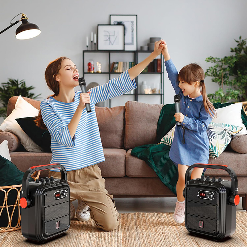 JYX φορητό ηχείο 65BT με 2x μικρόφωνα & ασύρματο χειριστήριο, 30W, 4400mah, μαύρο - Image 6