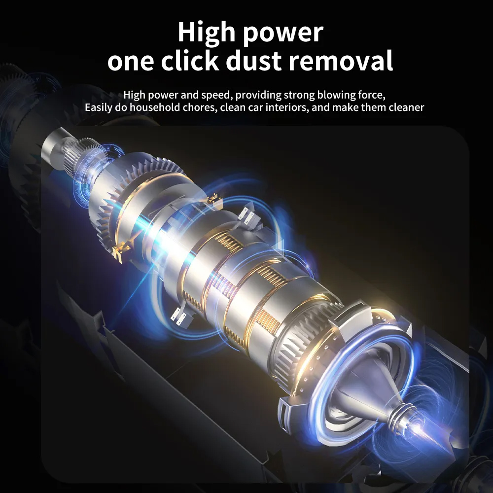 KINZIR 2 σε 1 σκουπάκι χειρός & air duster VC43, 70W, 6000mAh, μαύρο - Image 4