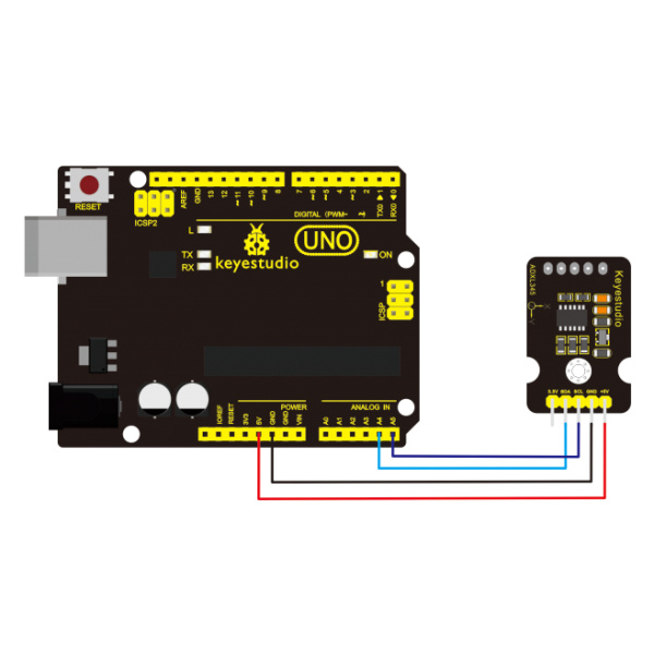 Alternative view of KEYESTUDIO ADXL345 3-Axis acceleration module KS0012, για Arduino