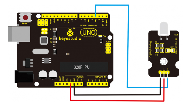 KEYESTUDIO digital IR transmitter module KS0027, για Arduino - Image 2