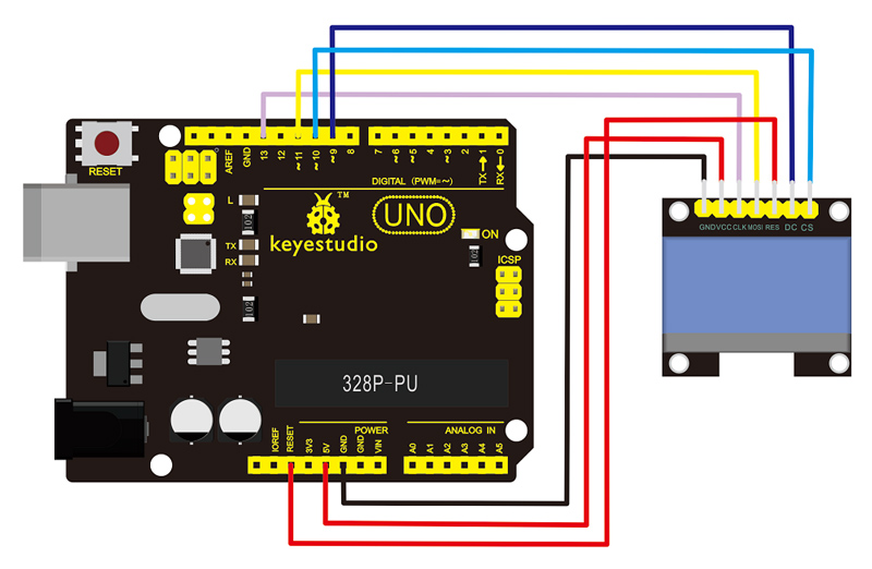 KEYESTUDIO OLED graphic display module KS0056, 1.3", 128x64 - Image 2