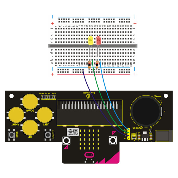 Alternative view of KEYESTUDIO joystick breakout board KS0296 για Micro:bit