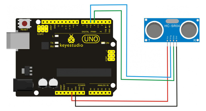 KEYESTUDIO HR-SR04 ultrasonic module KS0328, μπλε, 3τμχ - Image 2
