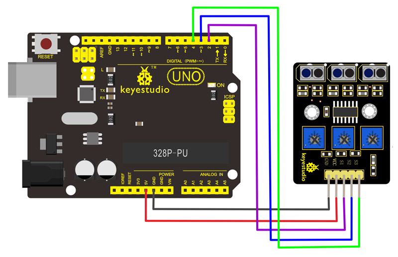 KEYESTUDIO 3-channel infrared line tracking sensor KS0453 - Image 2